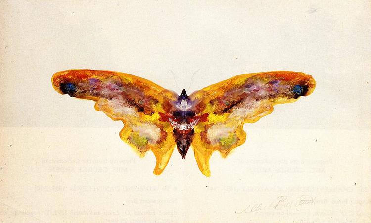 Albert Bierstadt Oil Painting Butterfly